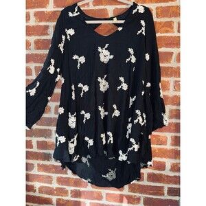 Free People Emma Austin Black And White tunic dress size small